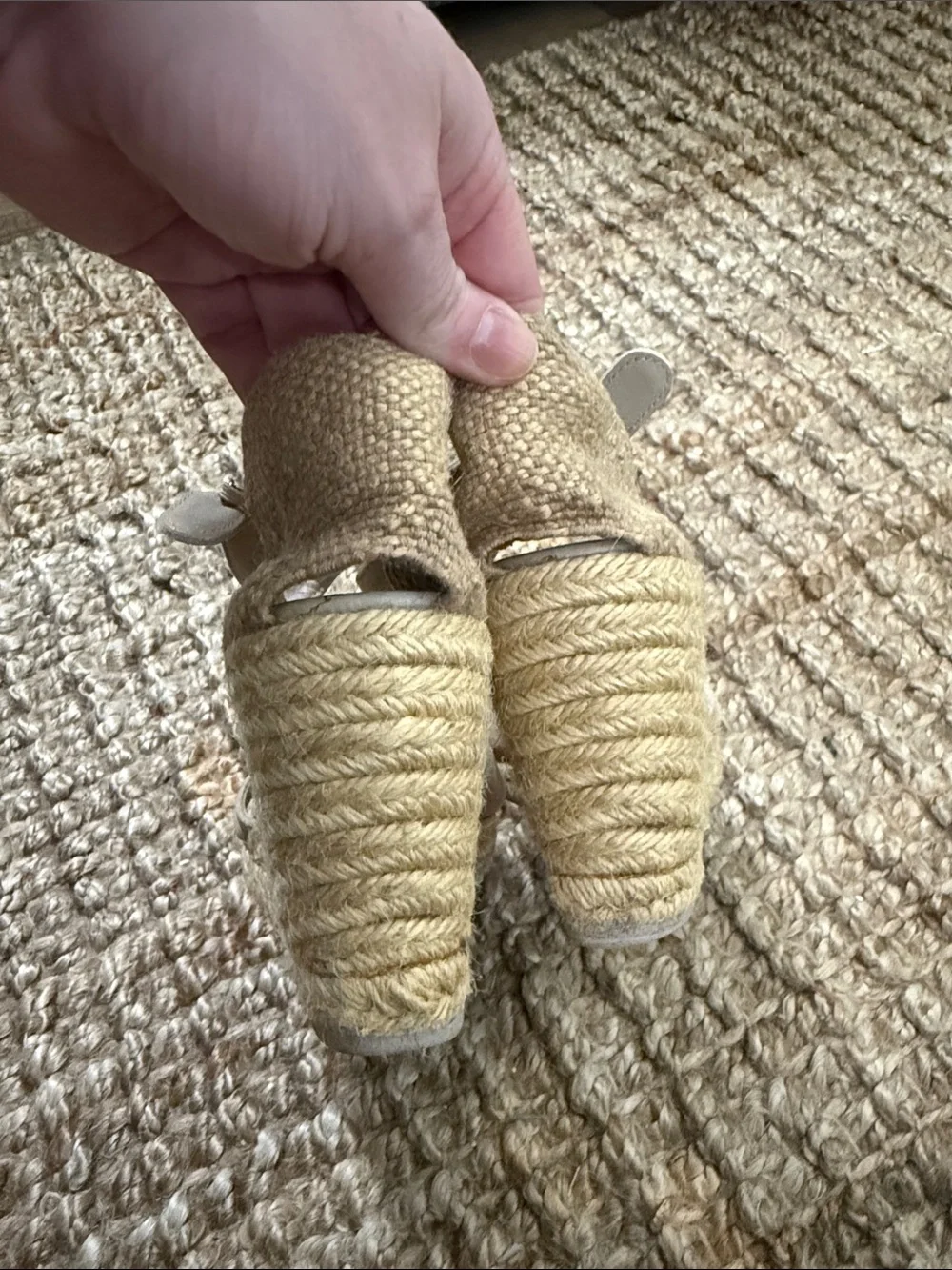 Castaner Neutral Suede Espadrille Wedge Sandals